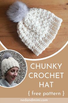 the chunky crochet hat is free pattern