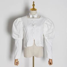 44488005451998|44488005484766|44488005517534 White Long Sleeve Tops With Lace Collar, White Shirt With Lace Collar For Spring, White Long Sleeve Blouse With Lace Collar, White Spring Shirt With Lace Collar, Fitted Bishop Sleeve Tops With Buttons, Elegant White Shirt With Lace Collar, Classic Fitted Top With Bishop Sleeves, White Bishop Sleeve Tops For Daywear, Fitted Blouse With Bishop Sleeves And Buttons