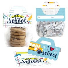 back to school printables and gift tags for cookies, candy, and more