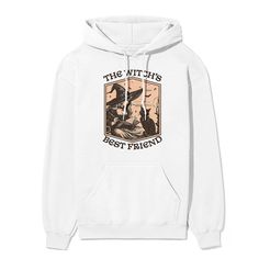 Witch's Best Friend Hoodie | Yūjin Japanese Anime Streetwear Clothing Comfortable Long Sleeve Soft-washed Hoodie, Comfortable Soft-washed Long Sleeve Hoodie, Cozy Fit Hoodie With Letter Print, Comfortable Cozy Fall Hoodie, Cozy Soft-washed Hoodie Sweatshirt, Cozy Soft-washed Hoodie For Winter, Hooded Tops For Fall, Graphic Print Hoodie For Fall, Comfy Crew Neck Hoodie For Fall