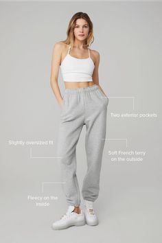 The search for the perfect lounge-to-street look is over. Our iconic sweats have classic details, like an elastic waistband and cuffs, plus a relaxed fit that reads laid-back but not slouchy (since this is a unisex style, we recommend sizing down to achieve this look). The French terry feels smooth on the outside and fleecy on the inside. And may we suggest a matching Accolade Hoodie or Crew Neck? Casual Relaxed Fit Joggers With Straight Hem, Relaxed Fit Sweatpants For Loungewear, Casual Joggers With Relaxed Fit And Straight Hem, Casual Everyday Sweats With Straight Hem, Comfortable Sweats With Pockets And Straight Hem, Casual Joggers With Ribbed Cuffs And Straight Hem, Relaxed Sweats For Lounging, Relaxed Fit Sweatpants For Fall Loungewear, Casual Tapered Leg Sweats For Loungewear