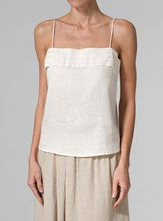 vividlinen.com Summer Linen Tank Top With Adjustable Straps, Linen Spaghetti Strap Top, Linen Cami Top With Adjustable Straps, Chic Linen Cami Tank Top, Fitted Linen Halter Top, Miss Me Outfits, Vivid Linen, Strap Tops, Cami Tanks