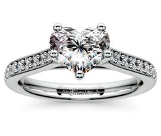 Heart Tulip Pave Diamond Engagement Ring in Platinum  http://www.brilliance.com/engagement-rings/tulip-pave-diamond-ring-platinum-1/4-ctw Pave Diamond Engagement Rings, Pave Diamond Ring, Diamond Ring Settings, Diamond Engagement Ring Set, Sparkle And Shine, Ring Setting, Engagement Ring Settings, Round Cut Diamond, Bling Bling