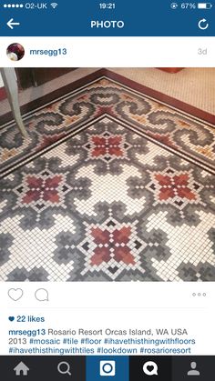 an image of a tile floor that has been cleaned and is being displayed on the phone