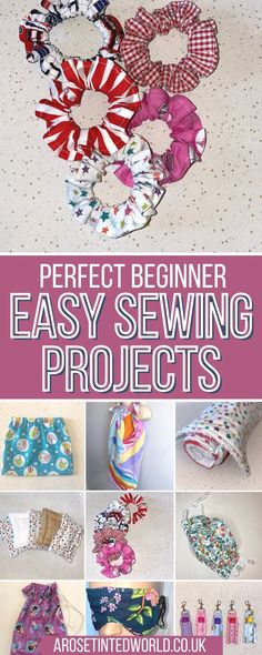 the instructions for how to make an easy sewing project with many different patterns and colors