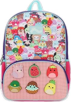 Pink Playful Backpack With Cute Design, Playful Pink Backpack With Cute Design, Kawaii Pink Backpack With Cute Design, Pink Kawaii Backpack With Cute Design, Pink Cartoon Backpack For Back To School, Pink Cartoon Style Backpack, Pink Cartoon Backpack, Cute Backpack For Playtime, Kawaii Multicolor Backpack