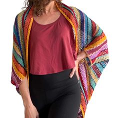 Meet your outfit's perfect match - the Wildflower Cocoon. This cardigan is lightweight, colorful, and can be worn in any season. Who knew practical could be so sexy? One size. Material: 100% nylon Care: Hand wash, lay flat to dry. Cocoon Cardigan, Blue Trim, Perfect Match, Lay Flat, Wild Flowers, Hand Wash, Trim, Couture, Yellow