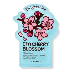 I Am Sheet Mask - I'M REAL SHEET MASK CHERRY BLOSSOMBenefitsTransforms dull and tired skin into healthy, moisturized skin in as little as 20 minutes.Key IngredientsCherry Blossom Extract - brightens and illuminates complexion.Formulated WithoutParabensSulfatesAlcoholBenzophenoneTriethanolamineTalcColor additives - I Am Sheet Mask Sheer Mask, Birthday October, Essence Water, October 5th, Rose Extract, Peach Fruit, Cherry Fruit, Sheet Masks, Peppermint Leaves