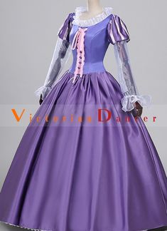 Adult Women Tangled Rapunzel Cosplay Dress     Condition: Brand New   Color: Purple   Material: Satin and Lace   Occasion: Halloween,Christmas,Role Cosplay,Photo shoot or Shows   Long Length: Length: Long Sleeves   Collar: O-Neck   Dresses Length:Floor-Length   Includes: Dress     Are you looking for Movie  amp;amp; TV theme princess dresses? You amp;#39;re come to the right place , Our provide fantastic women adult princess dresses for you choose. Such as Beauty and the Beast Belle, Cinderella, Purple Fantasy Costume Party Dress, Purple Fantasy Dress For Costume Party, Fantasy Style Purple Dress For Costume Party, Purple Costume Dress For Cosplay Events, Purple Fantasy Dresses For Fantasy Events, Purple Princess Dress, Princess Dress Costume, Princess Tangled, Rapunzel Princess