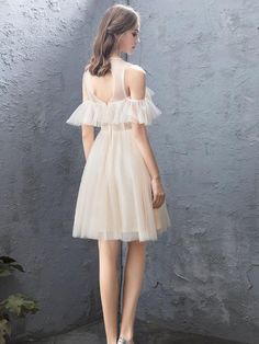 Short Sleeve Tulle Party Dress, Short Sleeve Tulle Skirt Party Dress, Fitted Tulle Skirt Dress For Summer, White A-line Dress With Tulle Skirt, Fitted Tulle Knee-length Dress, Summer Prom Dress With Sheer Details, Sheer Summer Prom Dress, Summer Sheer Prom Dress, Knee-length Tulle Mini Dress For Prom