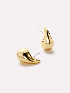 Affordable Statement Earrings By Zara, Gold Earrings Design, Oversized Earrings, Earrings Design, Gold Statement Earrings, Gold Earrings Designs, Hailey Bieber, Letter Necklace, Online Jewelry Store