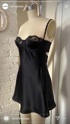 Mirror Palais Dress, Black Silk Mini Dress, Rose Calloway, Calloway Sisters, Mirror Palais, Pretty Lingerie, Silk Mini Dress, Dream Clothes, Night Dress