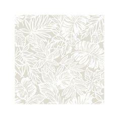 a white wallpaper with leaves on it