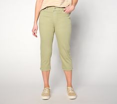 What your spring/summer closet needs: Easy Stretch denim to feel comfy for all your sunny-day activities. Greet the season with a fresh (and flexible!) pair of capris to confidently conquer your biking, hiking, picnicking, or strawberry-picking plans. From Denim & Co.® Fashions. Casual Stretch Cropped Jeans For Everyday, Stretch Cropped Jeans For Spring, Casual Stretch Cropped Jeans For Spring, Spring Mid-rise Cotton Capris, Spring Casual Stretch Cropped Jeans, Spring Cotton Bottoms For Outdoor Activities, Summer Cropped Capri Jeans In Cotton, Casual Cropped Leg Capris, Spring Casual Cotton Capris