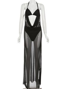 This sexy 3 piece comes with bikini top & bottom in black with a sexy sheer cover up Clubwear Outfits, Solid Tops, Spaghetti Strap Dresses, Flowing Maxi Dress, Glamorous Evening Gowns, Set For Women, Summer Beach, Set Dress, Effortless Style