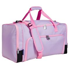 Make packing for sleepovers, sports practice, and trips to grandma's a breeze with the Wildkin Weekender Duffel Bag! Wildkin's Weekender Duffel Bag is sized to fit in an overhead bin when used as a carry-on, so your child will never have to travel without it! Its roomy interior means your child can pack more than just the bare necessities. Use the spacious front pocket and two side pockets to conveniently store and access those items theyll need in a flash. Whether they're packing cleats and sna Unicorn Lunch Box, Kids Nap Mats, Toddler Nap Mat, Toddler Nap, Toddler Pillowcase, Clear Plastic Bags, Dance Bag, Kids Blankets, Travel Duffel