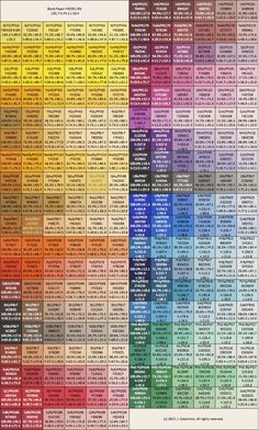 an image of the color chart for each element in this page, it shows different colors