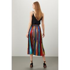 Multicolored printed satin (100% Polyester). A-line. Pull on. 31.5" from waist to hemline. Imported. Spring Satin Pleated Lined Skirt, Spring Satin Pleated Skirt With Lining, Satin Party Skirt, Casual Satin Skirt For Party, A-line Bottoms For Summer Night Out, Multicolor A-line Bottoms For Spring, Multicolor Fitted A-line Skirt, Fitted Multicolor A-line Skirt, Spring Multicolor A-line Bottoms