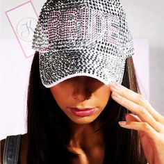 I Am The Bride, Bling Baseball Cap,Artsy, Statement Piece, Bling, Sequin Cap, Bedazzled, Sparkly, Rhinestone Cap, Custom Made, Pink Cap Man-Made Materials Base Color: White Crown Size: 21.7-23.2 Bride Vibes Adjustable Strap Rhinestone Hat Features A Rhinestone-Embellished Exterior, A Classic Five Panel Silhouette, Contrasting “Bride” Rhinestone Front Text. Bedazzled, Bling Silver Party Hat One Size Fits Most, Adjustable Rhinestone Baseball Cap For Party, Casual Cap With Rhinestones, Adjustable Silver Snapback Baseball Cap, Glamorous Adjustable Hat With Rhinestones, Silver Adjustable Baseball Cap, Silver Party Hat, One Size Fits Most, Silver Adjustable Snapback Baseball Cap, Adjustable Silver Baseball Cap