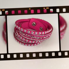 Hot Pink Double Wrap Bracelet With Rhinestones, Fits Up To 7” C9 Pink Crystal Bracelet With Rhinestones, Adjustable Pink Crystal Bracelet With Sparkling Stones, Adjustable Pink Crystal Bracelet With Rhinestones, Pink Adjustable Crystal Bracelet With Rhinestones, Pink Crystal Bracelet With Sparkling Stones For Party, Silver Sparkling Beaded Bracelets For Party, Pink Crystal Bracelets For Party, Sparkling Silver Beaded Bracelets For Party, Glamorous Silver Crystal Bracelet With Rhinestones