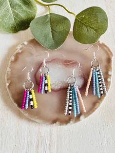 Trendy Beaded Dangle Earrings With Ear Wire, Trendy Dangle Beaded Earrings With Ear Wire, Colorful Dangle Beaded Earrings, Trendy Nickel-free Beaded Drop Earrings, Trendy Nickel-free Beaded Earrings With Round Beads, Trendy Nickel-free Beaded Earrings, Turquoise Stone Bracelet, High Potential, Bead Dangle Earrings