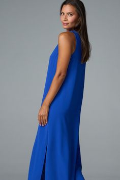 Our best-selling maxi dress is a summer staple. From weekend brunch to beach weddings, you'll wear this flowing style everywhere this season. ✓ All-Day Comfort ✓ Travel Friendly ✓ Day to Night ✓ Machine Washable DETAILS V neck Side slits FIT Regular fit True to size Model is 5'8" and wears size S MEASUREMENTS Length: 52" from shoulder (size S) FABRIC + CARE 100% polyester airflow Cold water wash on delicate. Line dry. Santorini Dress, Weekend Brunch, Instagram Outfits, Capri Blue, Outerwear Outfit, Beach Weddings, Coral Blue, Summer Staples, Long Maxi