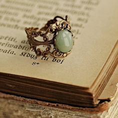 Aventurine Filigree Ring in Brass or Silver Aventurine Ring, Dope Jewelry, Funky Jewelry, Filigree Ring, Pretty Rings, Fantasy Jewelry, Dream Jewelry, Jewelry Inspo, Green Aventurine