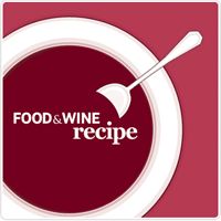 the food and wine recipe logo