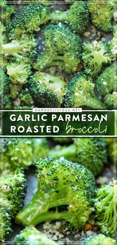 GARLIC PARMESAN ROASTED BROCCOLI, thanksgiving side dishes, thanksgiving dinner recipes Parmesan Roasted Broccoli, Thanksgiving Cooking, Thanksgiving Recipes Side Dishes, Dinner Side Dishes, Roasted Broccoli, Broccoli Recipes, Snacks Für Party, Garlic Parmesan