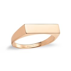 18k rose gold ring Modern Signet Ring With Rectangular Stone And Polished Finish, Modern Signet Ring With Rectangular Stone For Formal Occasions, Minimalist Jewelry With Polished Rectangular Links, Sleek Simple Jewelry Gift, Modern Everyday Rings With Rectangular Stone, Modern Everyday Ring With Rectangular Stone, Sleek Simple Jewelry As Gift, Modern Rectangular Jewelry With Polished Finish, Rose Gold Rectangular Jewelry With Polished Finish