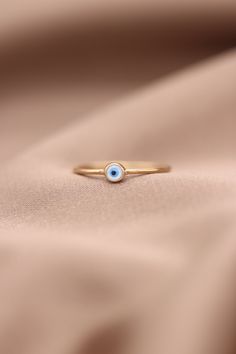 "Gold Evil Eye / Handmade Evil Eye Ring / 14k & 18k Evil Eye Ring Available in Gold, Rose and White Gold ❥ ITEM DETAILS ---> Gold Color of Choice : Yellow Gold, Rose Gold, White Gold ---> Material : 14k ( 585 ) or 18k ( 750 ) Real Gold. It is Not Gold Filled or Gold Plated ---> Made to order ---> Band Thickness : 1.05 mm ---> Band Width : 1.05 mm ---> Evil Eye Made of Enamel ---> Ship in 4 - 7 Business Days ❥ Gift Wrapping and Packaging All items are packed in the high-q Small Earrings Gold, Hand Jewelry Rings, Gold Finger Rings, Sparkly Accessories, Handmade Evil Eye, Pretty Jewelry Necklaces, Medical Jewelry, Fancy Jewellery Designs, Gold Rings Fashion