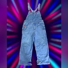 If These Overalls Could Talk. I Present To You, This Pair Of Super Rare, 90’s Vintage Denim Overalls By The Iconic Jnco Brand!! Super Trendy, Comfortable & Stylish With Tons Of Pockets For Your Glow Sticks, Korn Cd, Pacifier Or Whatever You’re Into, These Overalls Have Seen It All & Don’t Judge. Details: Brand: Jnco Item: Denim Overalls Production: 1998 Size: Large (Unisex Adult) Med. Dark Stone, Distressed Wash Baggy, Loose & Comfortable Fit Well-Worn With A Lot Of Life Left In Them Bottom Rips Jnco Jeans, Glow Sticks, Denim Overalls, Vintage Denim, Mens Jeans, Overalls, Comfort Fit, Cd, Wide Leg