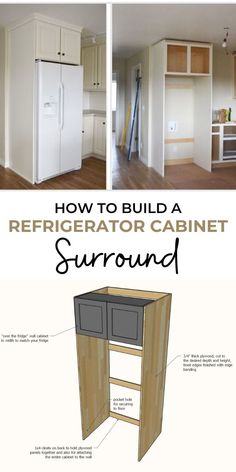 how to build a refrigerator cabinet surround