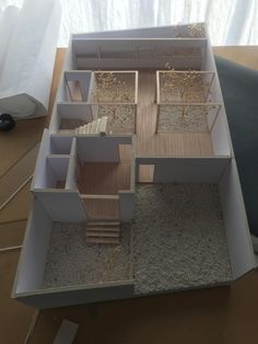 a model of a house on top of a table