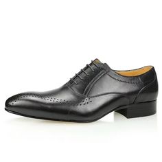 Introducing our Genuine Leather Chic LuxeLeather Wedding Brogues, crafted with the finest cow leather for a touch of sophistication. With a sleek buckle closure and pointed toe design, these brogues exude elegance and style. Elevate your wedding ensemble with these luxurious leather shoes and make a lasting impression. Shop now and step into timeless sophistication. Timeless Pointed Toe Oxfords With Leather Sole, Classic Wingtip Loafers For Party, Timeless Pointed Toe Dress Shoes With Goodyear Welt, Fitted Wingtip Loafers For Galas, Elegant Cap Toe Lace-up Shoes For Galas, Elegant Lace-up Cap Toe Shoes For Galas, Formal Black Monk Strap Shoes With Brogue Detailing, Classic Pointed Toe Business Dress Shoes, Classic Leather Brogue Shoes With Pointed Toe