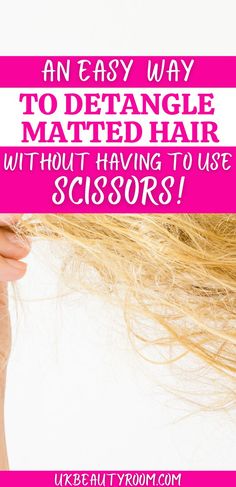 Do you want to know how to detangle matted hair? Any hair type can develop knots but sometimes the hair strands become so severely tangled and matted that it feels impossible to untangle it without cutting. In this post I will show you how to detangle matted hair without having to use scissors! I Will Show You, Tangled, Feelings, Hair