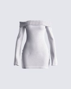 Cute, but cozy - this grey sweater mini dress is a fall must-have 😊 Made from sweater knit, complete with an off-shoulder design, and a body-con style - this dress can be dressed up and down for the perfect day-to-night look 👏 Blackpink Clothes, Sweater Mini Dress, Vegan Leather Skirt, Fall Dress Outfit, Mini Sweater Dress, Mode Inspo, Knit Mini Dress, Lookbook Outfits, Moisturizer Cream