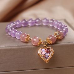 Handmade Bracelets Tutorial, Improve Self Confidence, Amethyst Bracelet, Gorgeous Bracelet, Bracelet Tutorial, Handmade Bracelet, Light Purple, Beautiful Jewelry, Free Gifts