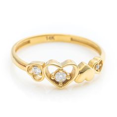 14k Solid Gold Heart Ring, Real Gold Love Ring, Unique Design Premium Heart Band For Her, Handmade Fine Jewelry By Selanica. 💙 The ring material is 14k solid gold, should not be confused with gold plating or filling. It will never tarnish or fade over time. We're offering the finest quality in solid gold jewelry. 💎 Gemstones are premium grade D Color (colorless) VS/SI clarity moissanites. 💙 Our jewelry is handcrafted with love and great care at San Francisco Bay! All of our items are 14k stam Gold Love Ring, Ring Unique Design, Heart Band, Gold Heart Ring, Handmade Fine Jewelry, Types Of Gemstones, Solid Gold Jewelry, Ring Unique, San Francisco Bay