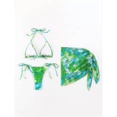 Features: Get ready for a stylish and functional swimsuit with our Sarong Printed Halter Strappy Bikini! This three-piece set features a halter top and strappy bottoms for a secure fit and adjustable coverage. The sarong design adds a unique touch while providing additional coverage. Perfect for any beach or pool day! Knitted Necklace, Pool Day, Prom Dress Shopping, Pool Days, Short Mini Dress, Mini Dresses Summer, Swimwear Cover, Long Sleeve Bodycon Dress, Going Out Dresses