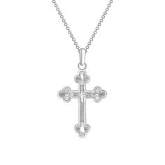 Elevate your style with our Solid Gold Diamond Cut Cross Pendant Necklace. This unisex piece adds a touch of shine to any outfit, making a statement of elegance and sophistication. The shiny cross pendant is a symbol of faith and makes a perfect gift for yourself or a loved one. SKU: TKM1950A 30mmx18mm 1.9Grams Tarnish Resistant Cross Necklace For Formal Occasions, Tarnish-resistant Cross Necklace For Formal Occasions, Formal Tarnish-resistant Cross Necklace, Fine Sterling Silver Crucifix Necklace, Sterling Silver Crucifix Necklace In Fine Jewelry Style, Elegant Sterling Silver Cross Necklace, Elegant Rose Gold Sterling Silver Cross Necklace, Elegant Silver Crucifix Necklace, Elegant Tarnish Resistant Crucifix Cross Necklace