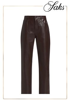 Crafted of supple leather, these Lamarque Demora pants are cut in a straight-leg silhouette and designed with five-pocket styling. Five-pocket style Zip fly, button closure 100% leather Lining: 95% polyester/5% spandex Dry clean Imported SIZE  FIT Rise: about 12.25 Inseam: about 32 Leg opening: about 17.75 Model measurements: 5'10 tall Model is wearing a US size 4 Tall Model, Model Measurements, Apparel Accessories, Straight Leg, Dry Clean, Size 4, Spandex, Outfit Accessories, Pants