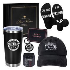 PRICES MAY VARY. 🎁PERFECT RETIREMENT GIFTS FOR MEN🎁 Looking for the perfect retirement gift for the special man in your life? This gift set has been specially curated to celebrate the hardworking man in your life as he embarks on the next chapter of his journey. Whether he is looking to relax and enjoy his well-deserved retirement or to continue pursuing his passions, this gift set has something for every retiree. 🎁PERFECT GIFT BOX FOR RETIREE🎁 This gift set has everything he needs to enjoy Hardworking Man, Retirement Presents, Retired People, Retirement Gifts For Men, Retirement Party Decorations, Retirement Humor, Retirement Gift, Black Gift Boxes, Retirement Gifts