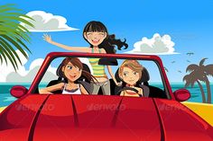 Friends In A Car, Friendship Day Wallpaper, Friendship Day Images, Friends Having Fun, Beach Vector, Road Trip Car, Car Vector, Best Friendship Quotes