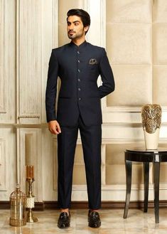 Indian Ethnic Fashionable Men's Jodhpuri Suit Bandhgala Suit for Men, Jodhpuri Blazer for Wedding ITEM (INC): Jodhpuri suit SIZE            -XXXS.XXS.XS,S,M,L,XL.XXL.XXXL ---------------- WE REQUEST OUR BUYERS TO SELECT THEIR SIZE ACCORDING TO SIZE CHART AVAILABLE IN THE PHOTO SECTION. FOR CUSTOMIZED ITEM, WE NEED ACTUAL BODY MEASUREMENTS IN the below format: 1) CHEST CIRCUMFERENCE / ROUND 2) STOMACH CIRCUMFERENCE / ROUND 3) HIP CIRCUMFERENCE / ROUND 4) SHOULDER (ONE SHOULDER TIP TO OTHER SHOULD Nevi Blue Suit, Indian Coat For Men, Groom Coat Pant Design, Navy Blue Bandhgala Suit, Bandgala Suit For Men, Jodhpuri Mens Suit, Prince Coat Design For Men, Coat Design Men Style, Coat Pant For Men Suits Wedding Mens Fashion