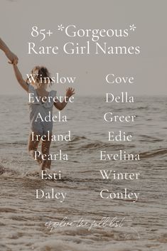 Looking for beautiful rare baby girl names for 2025? Check out my list of unique and uncommon baby girl name ideas that stand out. These rare baby names aren’t in the top 1000, making them extra special. Click through to discover the best rare baby girl names and uncommon ideas. Rare baby names for girls, unique baby names, uncommon baby names Names For Girls Unique, Girl Name Ideas, Rare Baby Girl Names, Uncommon Baby Names, Rare Baby Names, Names For Girls, Baby Girl Name, Baby Name List