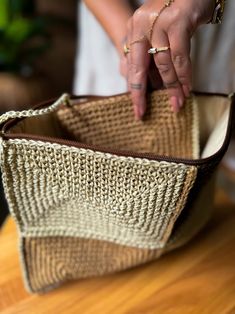 Handmade Clutch Bag, Knitted Paper Yarn Straw Bag, Square Crochet Pouch Bag, Boho Bag, Different Shades of Brown, Bohem Casual Handbag - Etsy Türkiye Crochet Pouch Bag, Different Shades Of Brown, Paper Yarn, Crochet Pouch, Handmade Clutch, Square Crochet, Shades Of Brown, Boho Bag, Pouch Bag