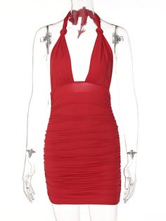 DescriptionStyleSexySleeve LengthSleevelessNecklineStrapsFabricPolyesterOccasionNight Out, Rave ClubSeasonSummerGroupAdultsGenderWomenLengthShortWeight0.35kg Sleeveless Pencil Dress, Red Bodycon Dress, Dresses Red, Bodycon Dresses, Pencil Dress, Halter Formal Dress, Red Dress, Dress Length, Bodycon Dress