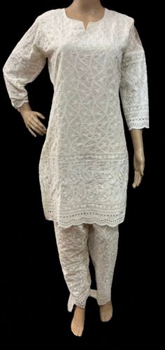 Harshali export  Embroidered off white cod set is very special dress for wedding and party dress . Cotton comfortable dress . All size available 38-44  Please add a message which size you want .  M = 38 size  L =  40 size  Xl = 42 size  Xxl = 44 size  Indian scale White Mulmul Palazzo Set For Designer Wear, Designer Cotton Off White Palazzo Set, Cream Cotton Palazzo Set For Wedding, White Chikankari Embroidery Palazzo Set, Off White Embroidered Palazzo Set With Straight Kurta, White Sharara With Floral Embroidery Straight Kurta, Anarkali Style Off White Cotton Palazzo Set, Festive White Palazzo Set With Chikankari Embroidery, White Long Sleeve Palazzo Set For Navratri