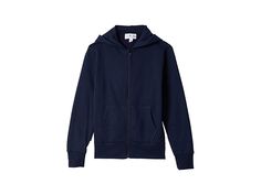 #4kids Essential Zip Front Hoodie (Little Kids/Big Kids) - Kid's Clothing : Navy : With a relaxed fit and lightweight fleece fabrication, the unisex #4k!ds Essential Zip Front Hoodie is a great year-round basic that's anything but ordinary. The hooded zip-up sweatshirt is complete with long sleeves, a split kangaroo front pocket, and a straight hem for simple style with lots of versatility. 60% cotton, 40% polyester. Machine wash cold, tumble dry low. Imported. Measurements: Length: 16 1 2 in Pr Basic Hooded Sweatshirt With Relaxed Fit, Hooded Cotton Sweatshirt For Loungewear, Cotton Hooded Sweatshirt For Loungewear, Solid Sweatshirt With Double-lined Hood For Loungewear, Cotton Hooded Jacket With Cozy Fit And Ribbed Cuffs, Basic Sweatshirt With Drawstring Hood, Basic Long Sleeve Sweatshirt With Double-lined Hood, Cozy Cotton Hooded Jacket With Ribbed Cuffs, Fleece Long Sleeve Track Jacket For Loungewear